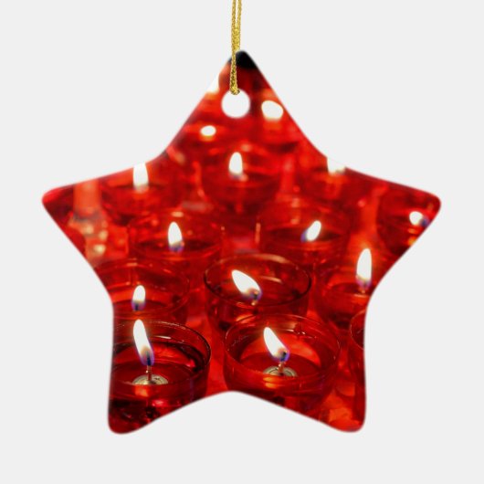 kaarsen aansteken keramisch ornament (Voorkant)