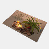 Kaarsen, Aloe en Rocks | Quote Buddha Deurmat (Schuin)