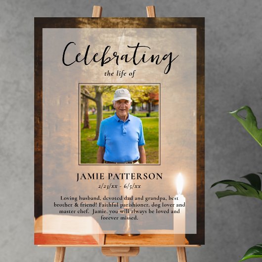 Kaarsen Bijbel Feest van het Leven Foto Uitvaart Poster