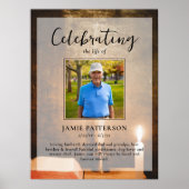 Kaarsen Bijbel Fijding van het Leven Foto Rouwplec Poster (Voorkant)