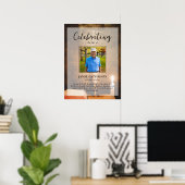 Kaarsen Bijbel Flevend Hart Foto Uitvaart Poster (Thuiskantoor)