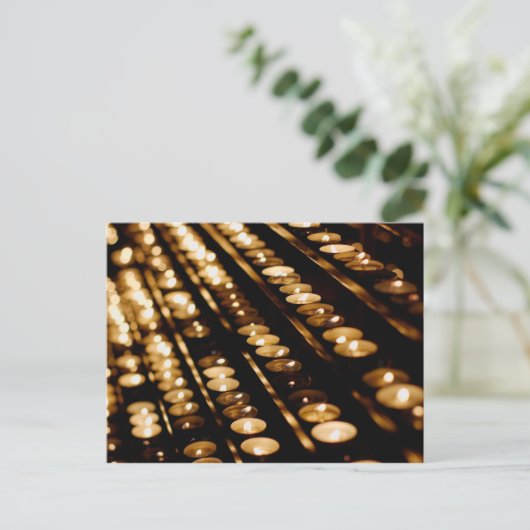 kaarsen briefkaart (Staand voorkant)