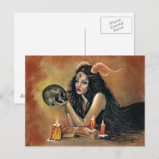 Kaarsen briefkaart van de zeekaarten (Voorkant / Achterkant)