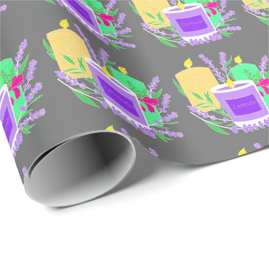 kaarsen cadeaupapier (Rol Hoek)