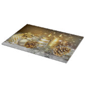 Kaarsen, dennenappels, ornamenten en geschenken snijplank (Hoek)
