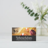 Kaarsen en Bloemen Dag Spa | Bamboe Achtergrond Afsprakenkaartje (Staand voorkant)