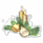 Kaarsen en decoraties sticker (Voorkant)