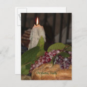 Kaarsen en druiven Orvieto Italy Keepomwille Trave Briefkaart (Voorkant / Achterkant)