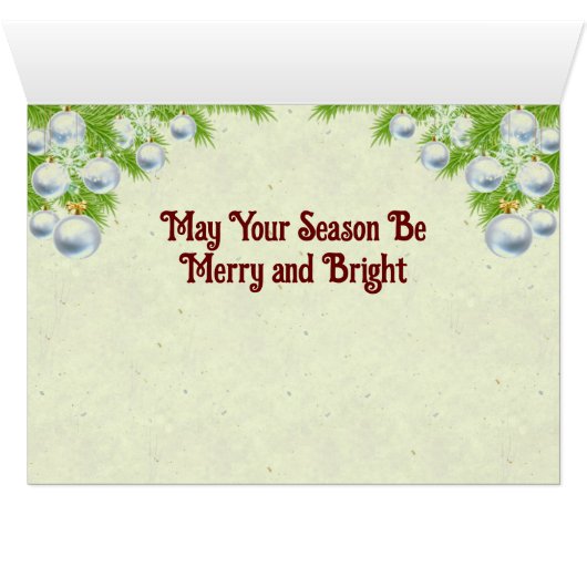 Kaarsen en kerstwensen (Binenzijde Horizontaal (Onderkant))