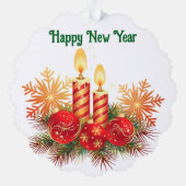 Kaarsen en Ornamenten Papier Ornament Kaart (Achterkant)