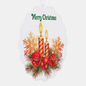 Kaarsen en Ornamenten Papier Ornament Kaart (Rechts)