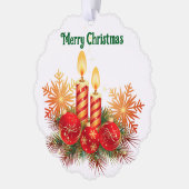 Kaarsen en Ornamenten Papier Ornament Kaart (Links)