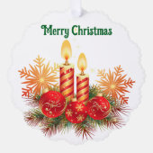 Kaarsen en Ornamenten Papier Ornament Kaart (Voorkant)