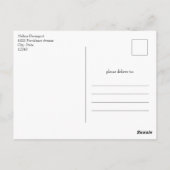 Kaarsen en Poinsettia Boeket Kerstmis Briefkaart (Achterkant)