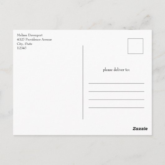 Kaarsen en Poinsettia Boeket Kerstmis Briefkaart (Achterkant)