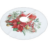 Kaarsen en Poinsettia Boeket Kerstmis Kerstboom Rok (Gekanteld)