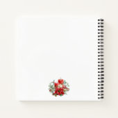 Kaarsen en Poinsettia Boeket Kerstmis Notitieboek (Achterkant)