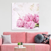 Kaarsen en Rozen Canvas Afdruk (Insitu (Woonkamer))