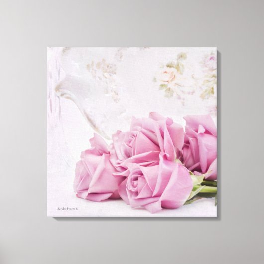 Kaarsen en Rozen Canvas Afdruk (Voorkant)