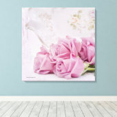 Kaarsen en Rozen Canvas Afdruk (Insitu (Houten vloer))