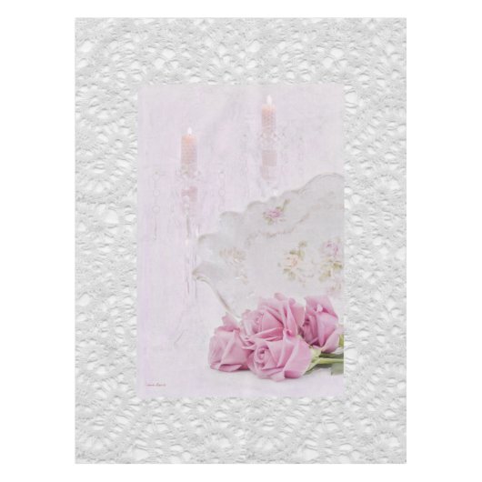 Kaarsen en Rozen Tafelkleed (Voorkant)