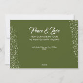 Kaarsen en sinaasappelen met kerstmis feestdagenkaart (Achterkant)