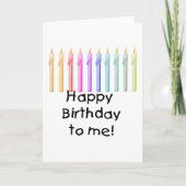 Kaarsen Gelukkige Verjaardag Kaart (Voorkant)