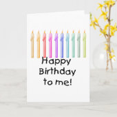 Kaarsen Gelukkige Verjaardag Kaart (Gele Bloem)
