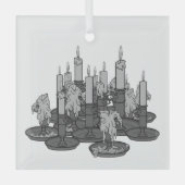 kaarsen glas ornament (Voorkant)