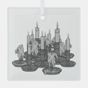 kaarsen glas ornament