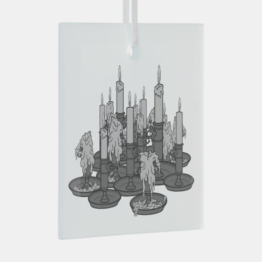 kaarsen glas ornament (Voorkant Rechts)