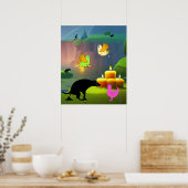 Kaarsen helpen niet met pooping poster (Keuken)