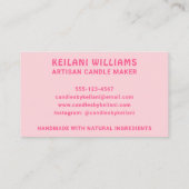 Kaarsen Kaarsenmaker Groovy Retro Kleurrijk Visitekaartje (Achterkant)