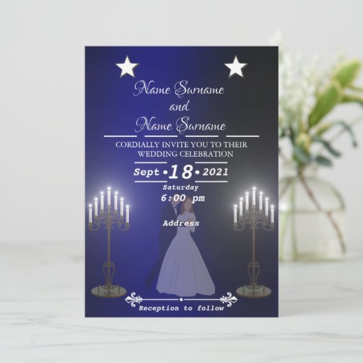 kaarsen kaart (Staand voorkant)