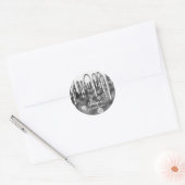 Kaarsen Kleine busIness Name Silver Grey Drivers Ronde Sticker (Envelop)