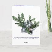 Kaarsen, klok Nieuwjaar Card Feestdagen Kaart (Achterkant)