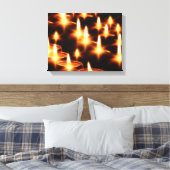 Kaarsen Lichten avond Donkere Nacht Vrolijk Kerstf Canvas Afdruk (Insitu (Slaapkamer))