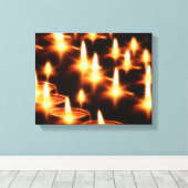 Kaarsen Lichten avond Donkere Nacht Vrolijk Kerstf Canvas Afdruk (Insitu (Houten vloer))