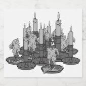 kaarsen likeurfles etiket (Enkel label)