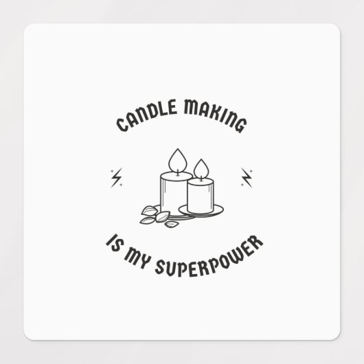 Kaarsen maken is mijn supermacht labels (Design 1)
