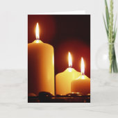 Kaarsen met een roodgloed, vreedzaam kaart (Voorkant)