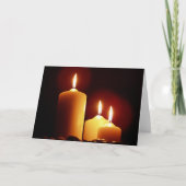 Kaarsen met een roodgloed, vreedzaam kaart (Voorkant)