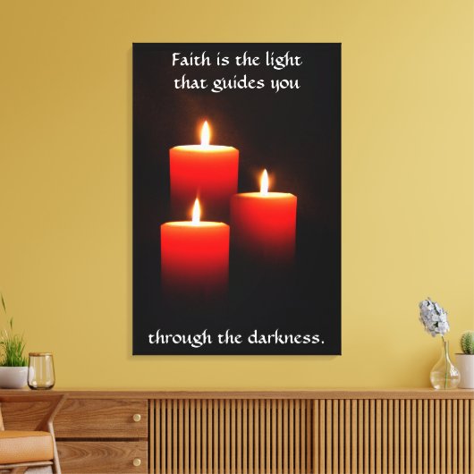 Kaarsen met handmatige weergave op zwart canvas af (Insitu (Woonkamer))