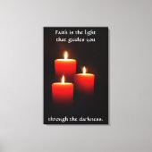 Kaarsen met handmatige weergave op zwart canvas af (Voorkant)