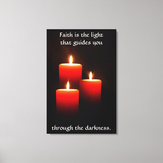 Kaarsen met handmatige weergave op zwart canvas af (Voorkant)