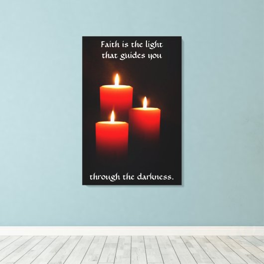 Kaarsen met handmatige weergave op zwart canvas af (Insitu (Houten vloer))