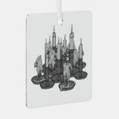 kaarsen metalen ornament (Voorkant Rechts)