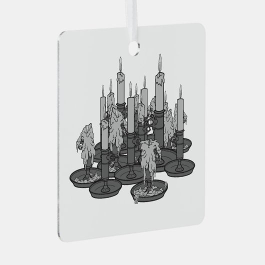 kaarsen metalen ornament (Voorkant Rechts)