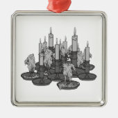 kaarsen metalen ornament (Voorkant)