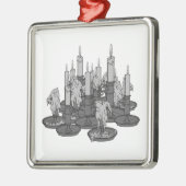 kaarsen metalen ornament (Links)